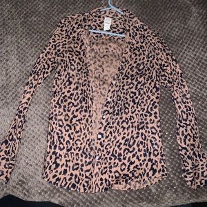 Jcrew button down leopard shirt